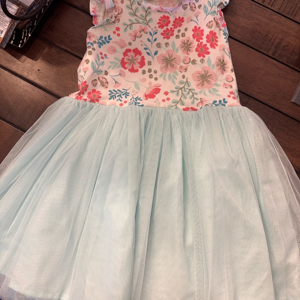Tommy Bahama Coral and Mint Floral Dress (4T)